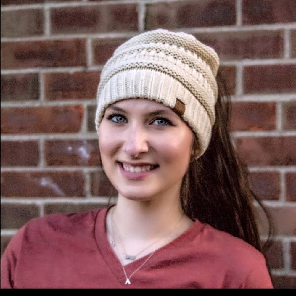 Bun beanie